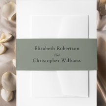 Minimalistische Thymian-Grüne-Typografie-Hochzeit