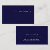 Minimalistische, tiefblaue Kontaktkarte Telefonnummerkarte (Vorne/Hinten)