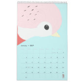 Minimalistische Tierart Pastel Bird Fox Kaninchend Kalender (Jan 2027)