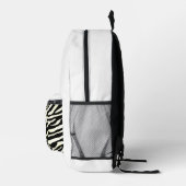 Minimalistische Tierdruckauflage Modernes Monogram Bedruckter Rucksack (Rechts)