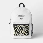 Minimalistische Tierdruckauflage Modernes Monogram Bedruckter Rucksack (Vorderseite)