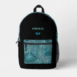 Minimalistische Tierdruckauflage Modernes Monogram Bedruckter Rucksack