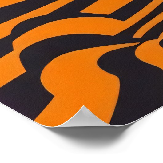 Minimalistische Tiger Streifen Poster (Ecke)