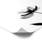 Minimalistische Tinte Blume Abstrakte Florenz Kuns Poster (Ecke)