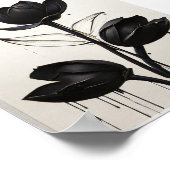 Minimalistische Tinte Blume Abstrakte Florenz Kuns Poster (Ecke)