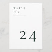 Minimalistische Tischnummer (Vorderseite)