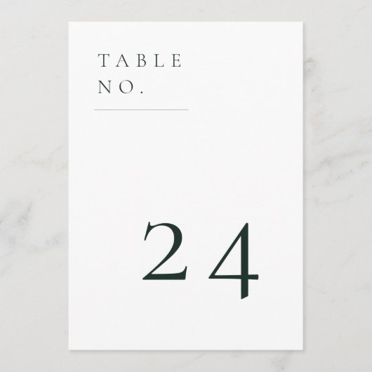 Minimalistische Tischnummer (Vorderseite)