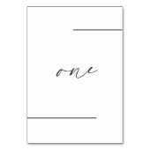 Minimalistische Tischnummer (Vorderseite)