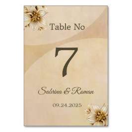 Minimalistische Tischnummer