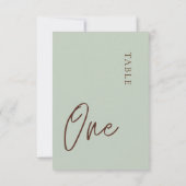 Minimalistische Tischnummer (Rückseite)