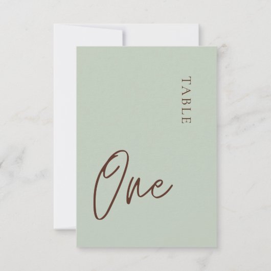 Minimalistische Tischnummer (Rückseite)