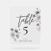 Minimalistische Tischnummer Acrylschild (Vorderseite)