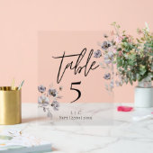 Minimalistische Tischnummer Acrylschild (Hochzeit)