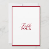 Minimalistische Tischnummer für moderne Script-Hoc (Vorderseite)