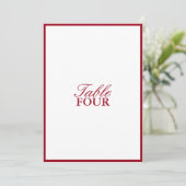 Minimalistische Tischnummer für moderne Script-Hoc (Stehend Vorderseite)