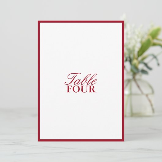 Minimalistische Tischnummer für moderne Script-Hoc (Stehend Vorderseite)