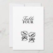 Minimalistische Tischnummer für moderne Script-Hoc (Vorderseite)