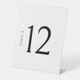 Minimalistische Tischnummer Hochzeitskarte Sockelschild