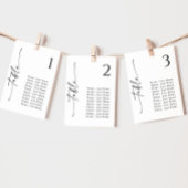 Minimalistische Tischnummer-Seekarten Einladung