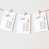 Minimalistische Tischnummer-Seekarten Einladung
