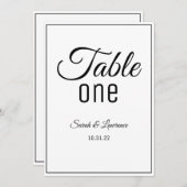 Minimalistische Tischnummern für doppelseitige Emp (Vorne/Hinten)