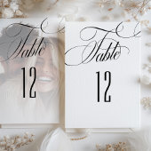 Minimalistische Tischnummern-Karte Einladung