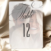 Minimalistische Tischnummern-Karte Einladung