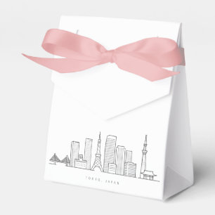 Minimalistische Tokyo-Skyline-Illustration Geschenkschachtel