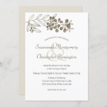 Minimalistische Top Border Berry Leaf Wedding