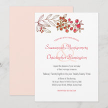 Minimalistische Top Border Berry Leaf Wedding
