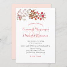 Minimalistische Top Border Berry Leaf Wedding