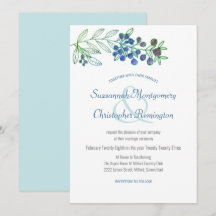 Minimalistische Top Border Berry Leaf Wedding