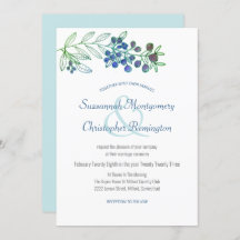Minimalistische Top Border Berry Leaf Wedding