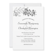 Minimalistische Top Border Berry Leaf Wedding
