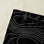 Minimalistische topografische Kontaktlinien Strandtuch (Beispiel)