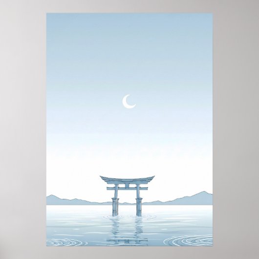 Minimalistische Torii-Tor-Wandkunst Poster (Vorne)