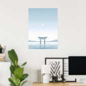 Minimalistische Torii-Tor-Wandkunst Poster (Heimbüro)