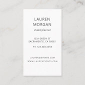 Minimalistische Traumkarte Visitenkarte (Rückseite)