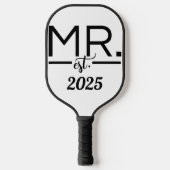 Minimalistische Trauzeugen Pickleball Paddle (Vorderseite)