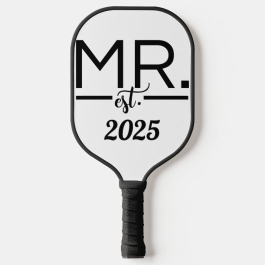 Minimalistische Trauzeugen Pickleball Paddle (Vorderseite)