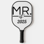 Minimalistische Trauzeugen Pickleball Paddle (Rückseite)