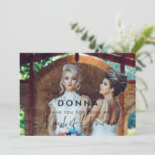 Minimalistische Trauzeugin Dankeschön Karte (Stehend Vorderseite)