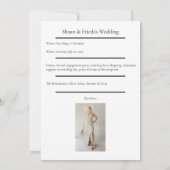 Minimalistische Trauzeugin-Hochzeit Einladung (Rückseite)