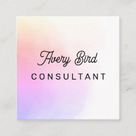 Minimalistische Trendfarbenkarte Quadratische Visitenkarte