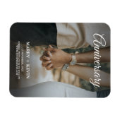 Minimalistische, trendige Ersetzung Foto Jubiläums Magnet (Horizontal)