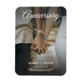 Minimalistische, trendige Ersetzung Foto Jubiläums Magnet (Vertikal)