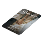 Minimalistische, trendige Ersetzung Foto Jubiläums Magnet (Linke Seite)