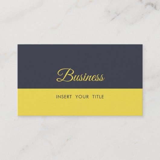 Minimalistische trendige Inkwell Yellow Visitenkar Visitenkarte (Vorderseite)