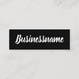 Minimalistische Trendkarte aus Schwarzweiß Mini Visitenkarte