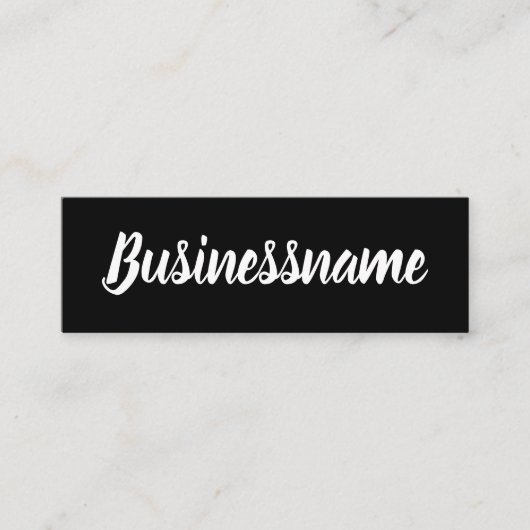Minimalistische Trendkarte aus Schwarzweiß Mini Visitenkarte (Vorderseite)